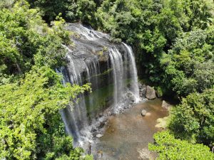 Ngardmau,Waterfall,On,Babeldaob,,Palau,,Drone,View